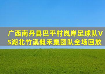 广西南丹县巴平村岚岸足球队VS湖北竹溪昶禾集团队全场回放