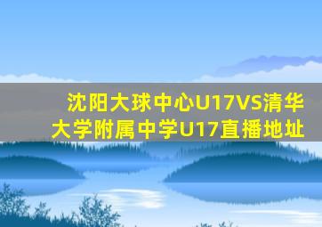 沈阳大球中心U17VS清华大学附属中学U17直播地址