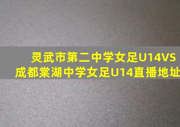 灵武市第二中学女足U14VS成都棠湖中学女足U14直播地址