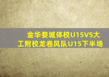 金华婺城体校U15VS大工附校龙卷风队U15下半场